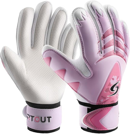 Sportout Kids Goalkeeper Gloves, Soccer Gloves with Double Wrist Protection and Non-Slip Wear