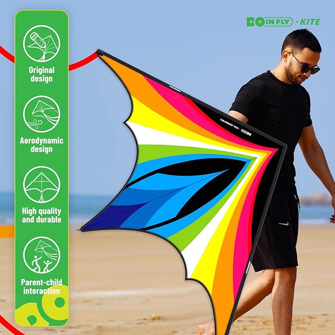 Triangular-Shaped Kite - Easy to Control, with an Eye-catching Design, it is Perfect for Outdoor