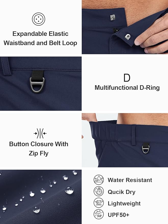 NORTHYARD Men's Cargo Hiking Shorts 9" Lightweight Outdoor Tactical Work Camping Sport Golf Casual