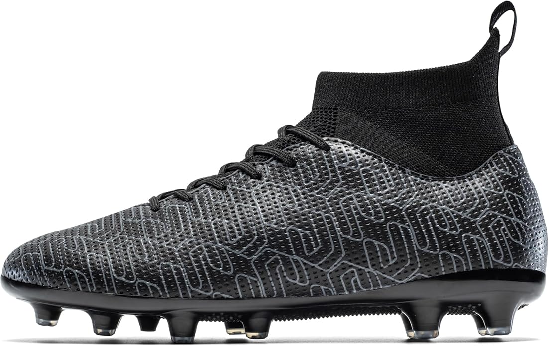 Kids Soccer Cleats Boys Youth Firm Groud Cleats for Girls High Top Trainning Football Shoes AG/FG