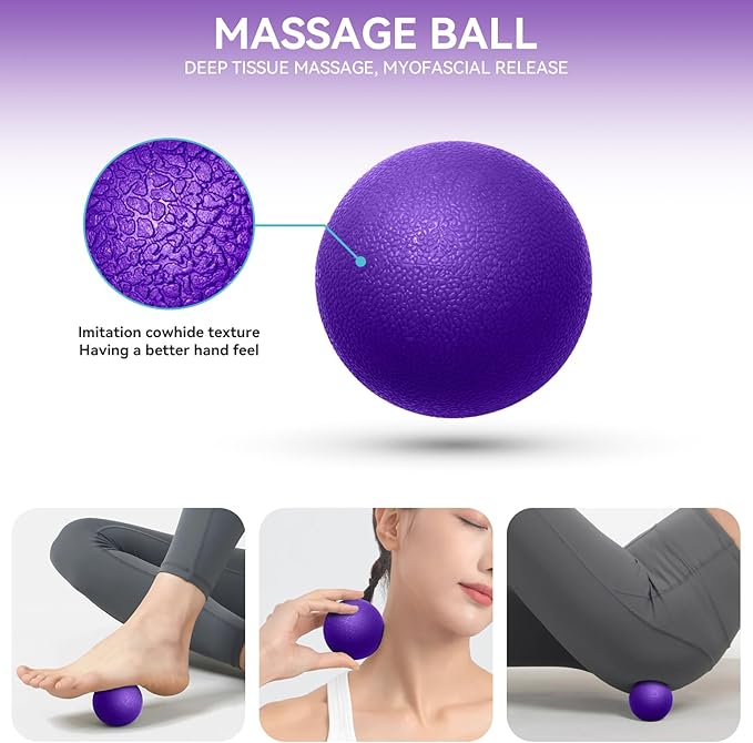 5 in1 Foam Roller Set, High Density Deep Tissue Massager for Muscle Massage, Massage Roller