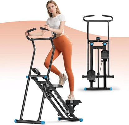 Stair Stepper for Home Gym, 350lbs Vertical Climber Machine with LCD Display, Non-Slip Pedals &