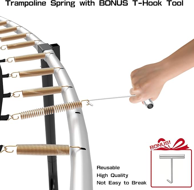 20pcs Trampoline Springs 5.5/6.5 Inch Heavy Duty Galvanized Steel High Tensile Replacement Kit with