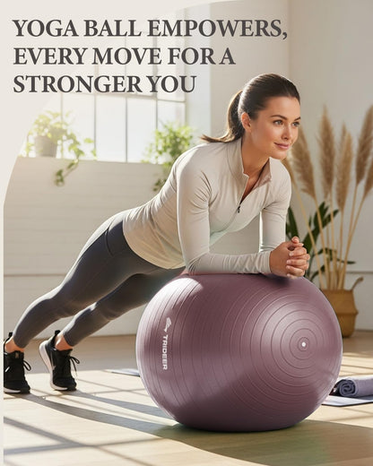 Trideer Exercise Ball, Stability Yoga Ball for Physical Therapy, Active Sitting, Pregnancy & Birth