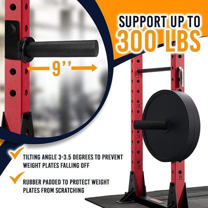 Yes4All Power Rack J-Hooks & Attachments ??Heavy Duty Barbell Holders Compatible with 2x2 & 3x3