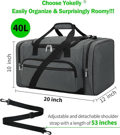 Sports Duffel Bag 20 inch for Travel Gym - Grey