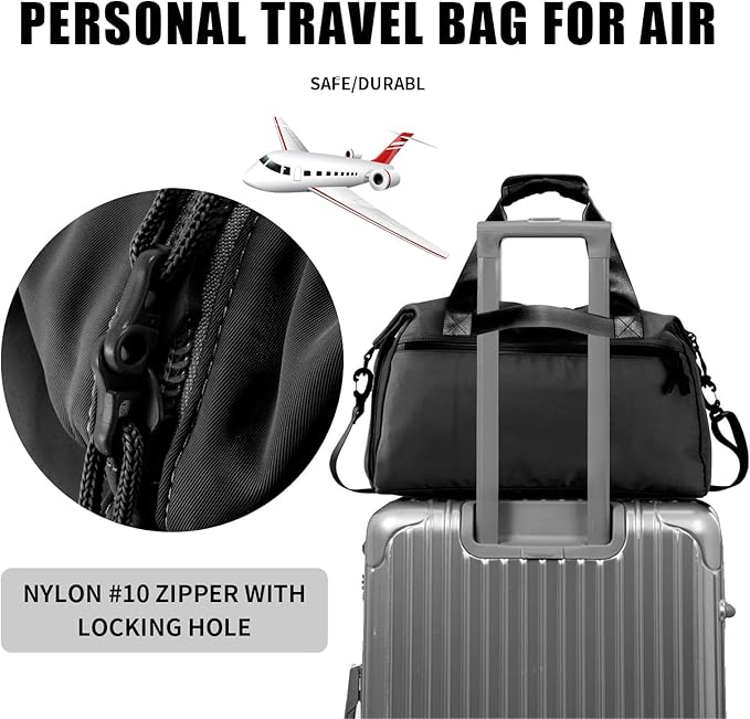 Weekender Duffel Bag with Shoe Compartment And Wet Pocket-Luggage Everyday Overnight Bag for Men