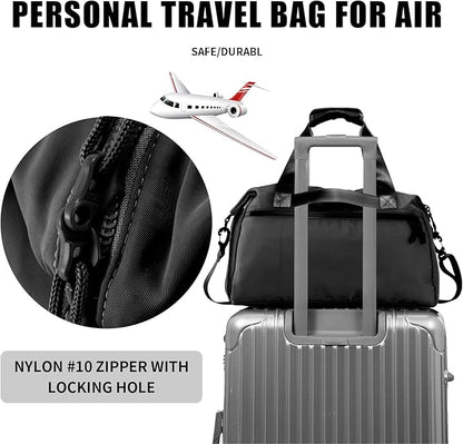 Weekender Duffel Bag with Shoe Compartment And Wet Pocket-Luggage Everyday Overnight Bag for Men