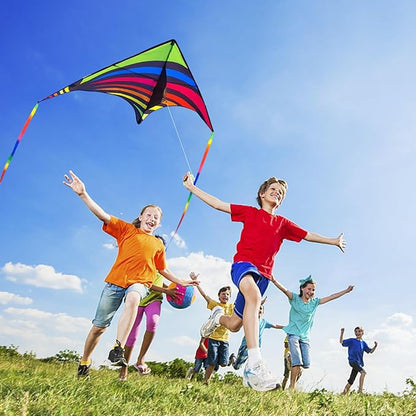 Mint's Colorful Life Delta Kite for Kids & Adults, Extremely Easy to Fly Kite, Best Kites for
