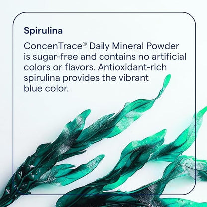 Trace Minerals ConcenTrace Daily Mineral Powder - Supports Energy, Digestion, Bone Health - 70+