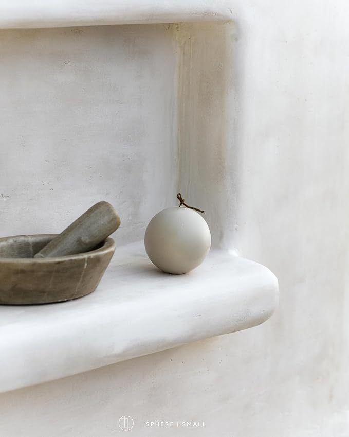 LAWA Sphere Candle - Beautiful Handmade Pillar Scented Soy Wax Elegant Aesthetic Candle