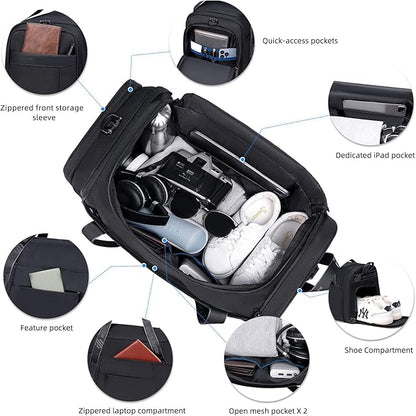 Gym Bags for Men Women, 42L Large Travel Duffle Bag, Carry On Bag for Airplanes with Shoe