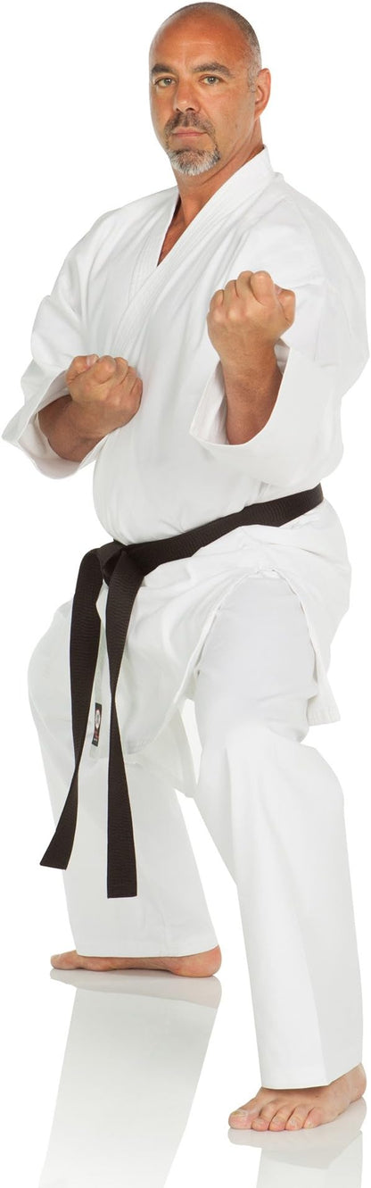 Ronin Medium Weight Karate GI Middleweight Martial Arts Karate Uniform - 9.5 oz Cotton, White Belt
