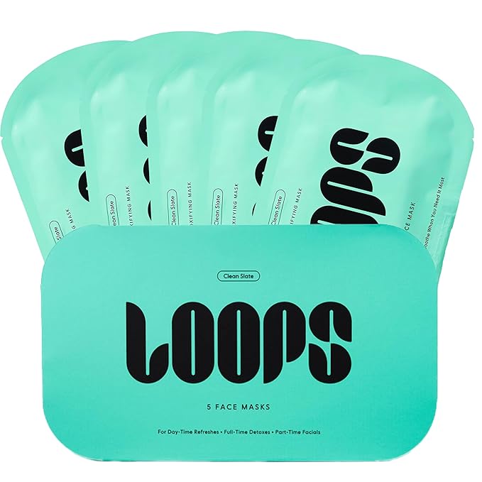 LOOPS CLEAN SLATE - Detoxifying Hydrogel Face Mask - Detoxify, Cleanse & Soothe - Deeply Purifying