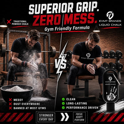 EVMT Liquid Chalk – Gym Chalk for Weightlifting, Rock Climbing & Grip