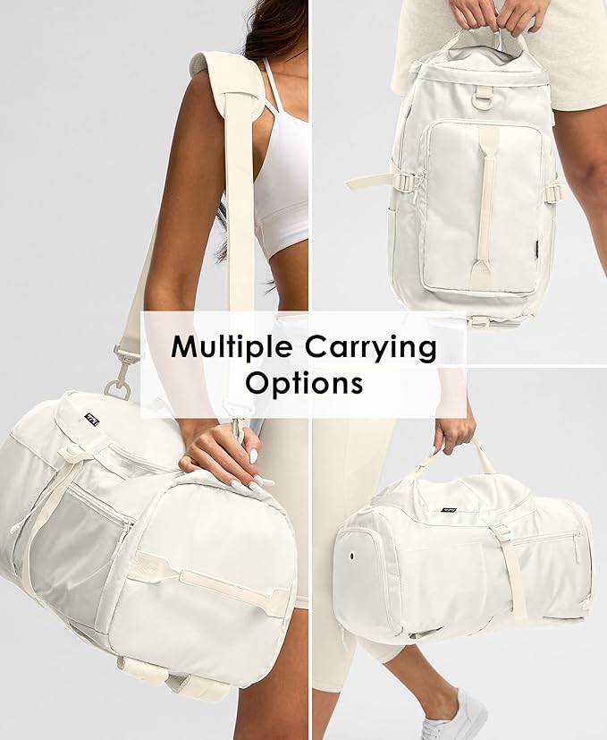 Gym Bag for Women Workout Gym Backpack with Shoe Compartment Sports Duffel Bag Multiple Pockets 30L