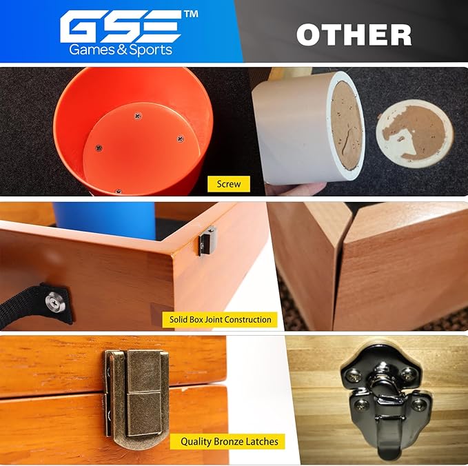 GSE Games & Sports Expert Premium Wood Washer Toss Game Set with 8 Washers with Bottle Opener for
