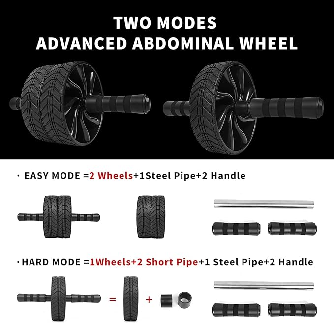 Ab Roller Wheel - AGREJO Ab Workout Equipment for Abdominal & Core Strength Training, Home Gym