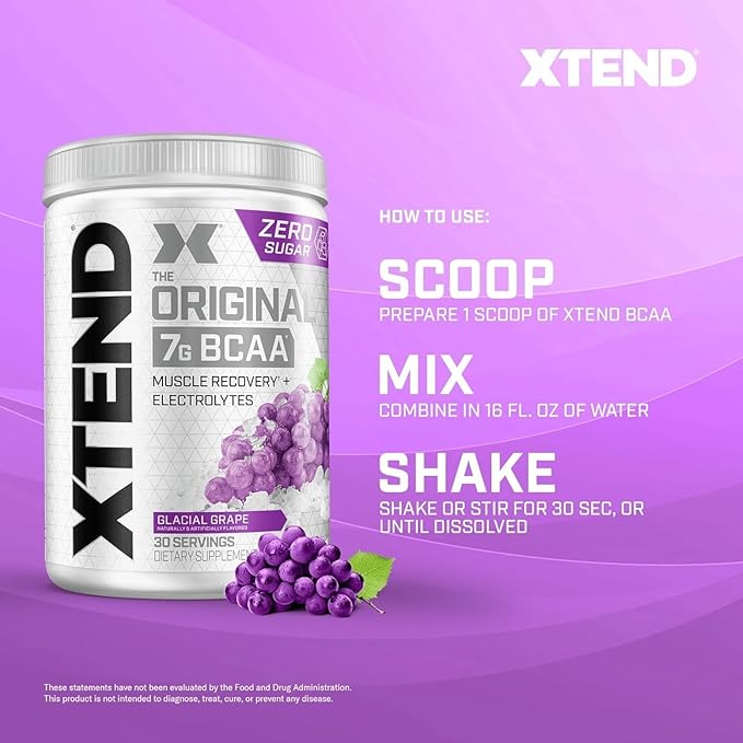 Xtend XTEND Original BCAA Powder 7g BCAA and 2.5g L-Glutamine, Sugar Free Post Workout Muscle