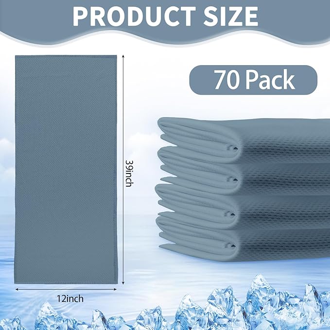 Honoson Cooling Towel Bulk - Neck & Face Cool Chilly Towels Microfiber Breathable Sport Sweat Rag