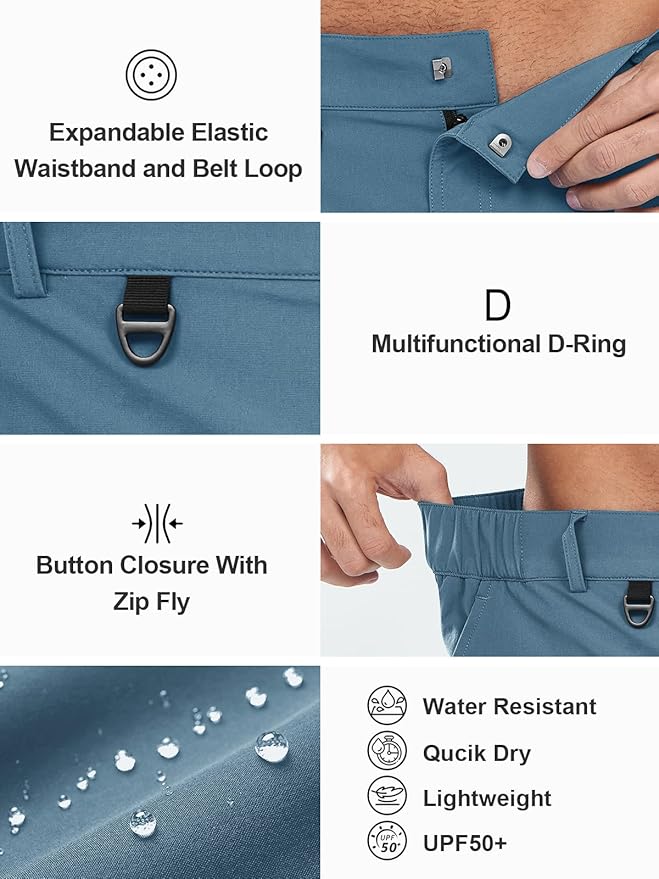 NORTHYARD Men's Cargo Hiking Shorts 9" Lightweight Outdoor Tactical Work Camping Sport Golf Casual