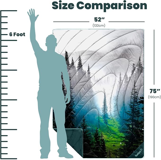 Rumpl Original Puffy Blanket - Warm, Water-Resistant Camping Blanket with 100% Recycled Synthetic