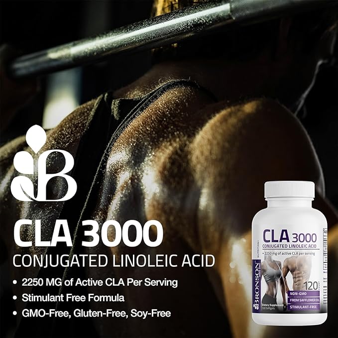 Bronson CLA 3000 Extra High Potency Supports Healthy Weight Management Lean Muscle Mass