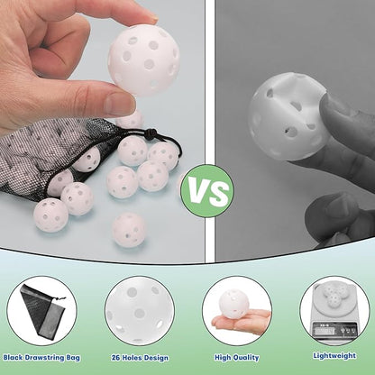 Coopay 72/150/300 Pack Practice Golf Balls, 42mm Plastic Golf Training Balls with a Drawstring Bag
