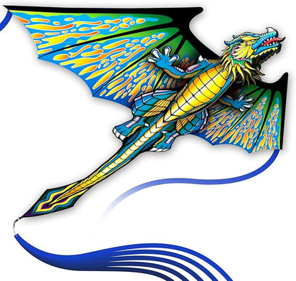 3D Red Pterosaur Kite for Boys & Adults Easy to Fly,Beach Trip Outdoor Games Single Line String