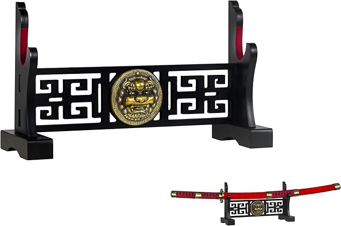 Logest Sword Stand - 4 Tier Options Available - Crafted Using Wood Katana Holder - Furnished in