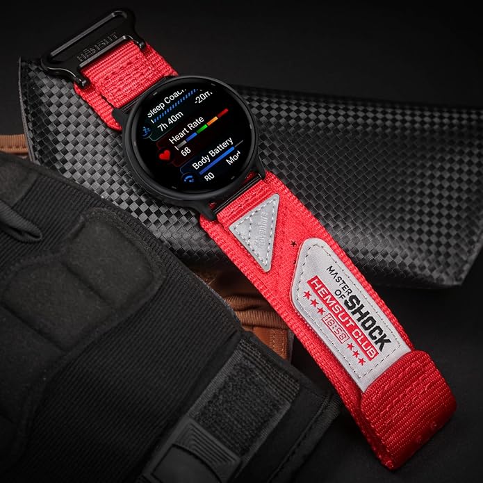 20mm Nylon Band Compatible with Garmin Vivoactive6/5/3,Forerunner 165/55/645/245 Music, 20mm Soft