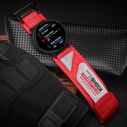 20mm Nylon Band Compatible with Garmin Vivoactive6/5/3,Forerunner 165/55/645/245 Music, 20mm Soft