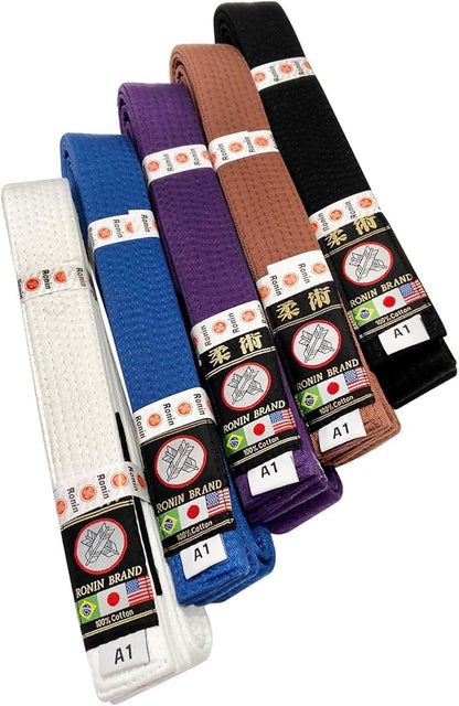 Ronin BJJ Gi Belt – Brazilian Jiu Jitsu Belt - Poly/Cotton Fabric