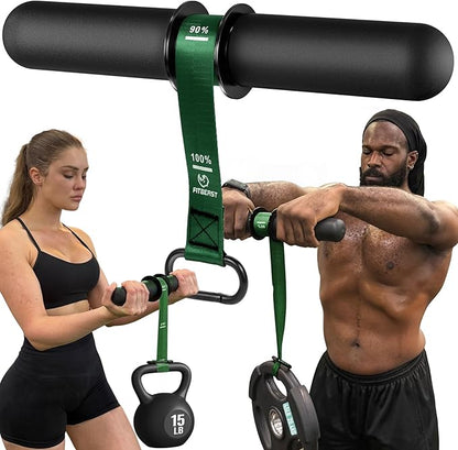 FitBeast Forearm Strengthener & Forearm Exerciser, Wrist Roller with Thicker Handle, Forearm