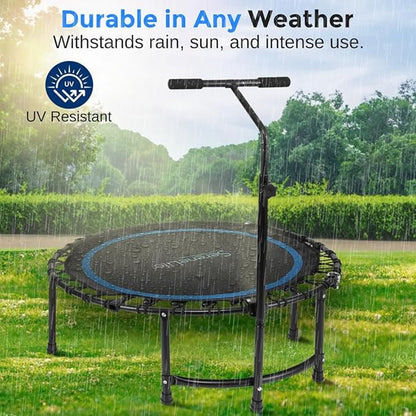 SereneLife 40"/50" Mini Trampoline for Adults - 450/550LBS Fitness Trampoline with Reinforced