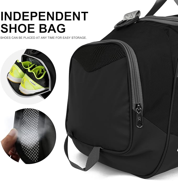 Sports Gym Bag，INOXTO Travel Duffel Bag with Dry Wet Pocket And Shoe CompartmentFor Women and