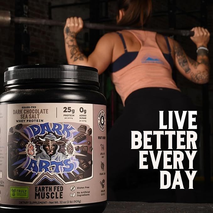 Earth Fed Muscle Dark Arts Grass Fed Truly Grass Fed Whey Protein Powder - No Artificial