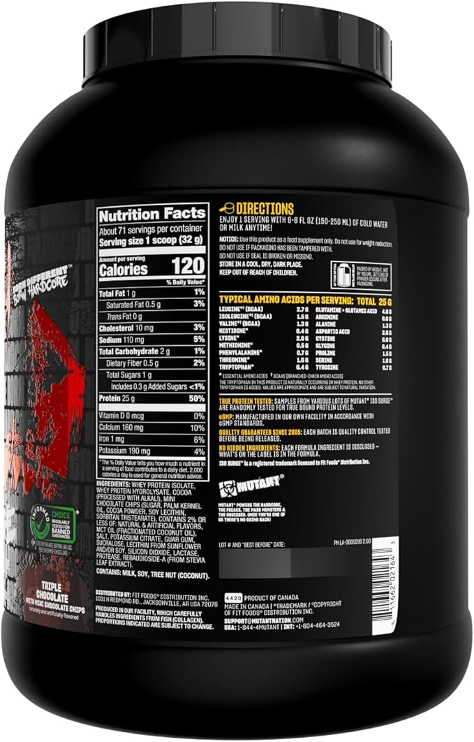 Mutant ISO Surge Whey Protein Isolate Powder Acts Fast to Help Recover, Build Muscle, Bulk and