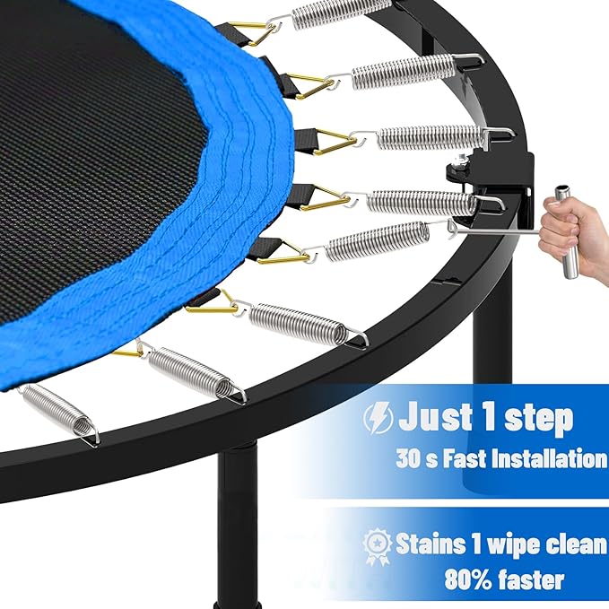 Trampoline Springs Heavy Duty Stainless Steel Replacement,16-Pack with T-Hook and Pulling