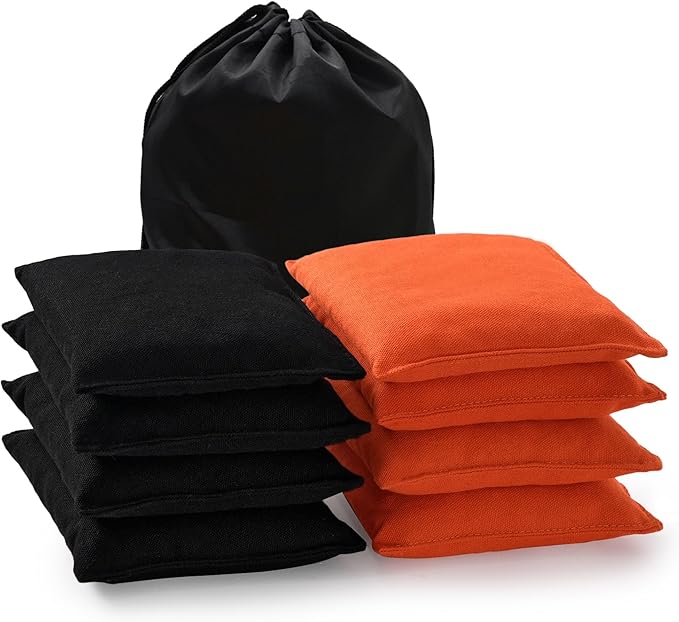 Cornhole Bags Set of 8 Regulation Corn Hole Bean Bags for Cornhole Game, Professional Weather
