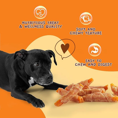 Jungle Calling Dog Treats, Skinless Chicken Wrapped Sweet Potato, Gluten and Grain Free, Chewy Dog