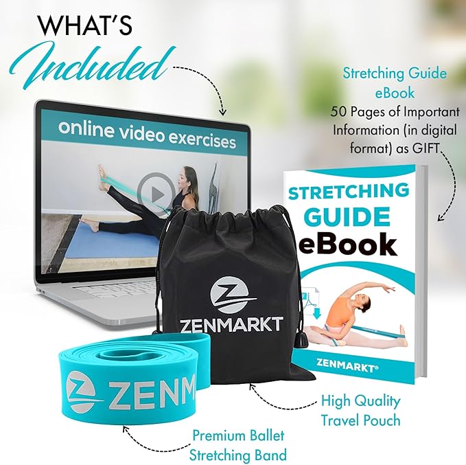 Zenmarkt Ballet Stretch Bands for Flexibility and Strength - Stretch Bands Ideal to Have as Dance