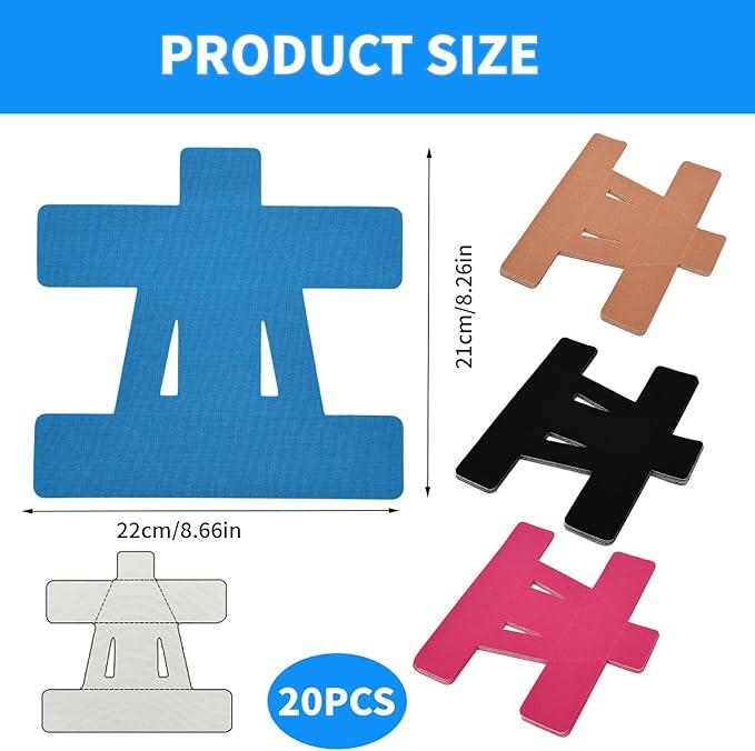 20PCS Kinesiology Tape for Shoulder, Shoulder Tape for Pain Relief Precut,Waterproof Breathable