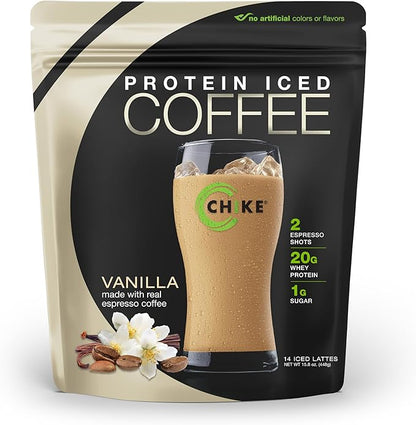 Chike Vanilla High Protein Iced Coffee, 20 G Protein, 2 Shots Espresso, 1 G Sugar, Keto Friendly