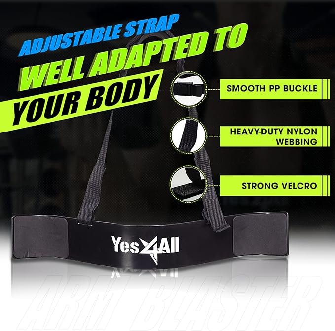 Yes4All Arm Blaster for Biceps & Triceps Dumbbells, 2-Layers Neck Cushion Bicep Curl Support