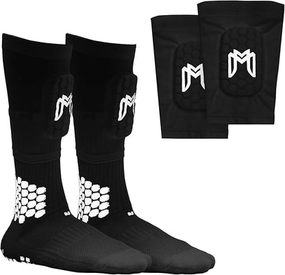 Mini Shin Guards Soccer – Built in Shin Pad Sleeves for Mens, Women, Teens - Small Shin Guards