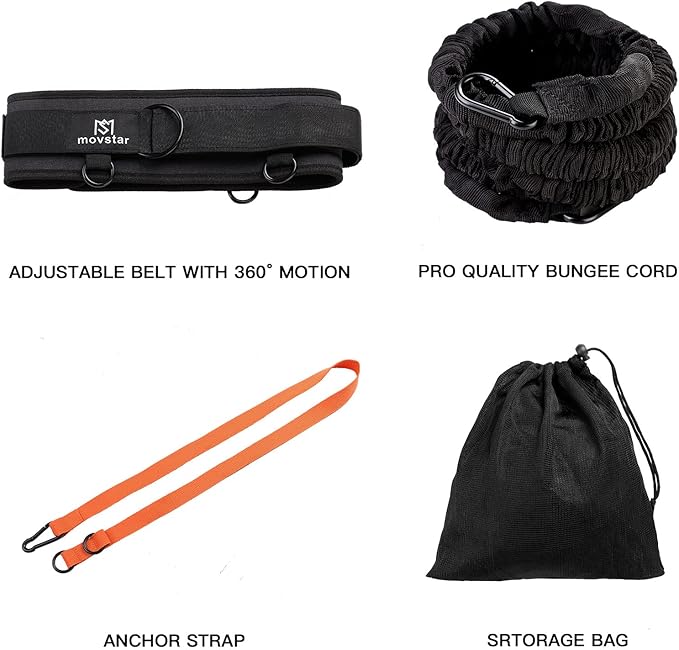 Pseudois Resistance Bungee Band, Running Training Bungee Workout Band, Speed Strength, Basketball