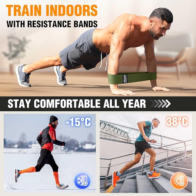 Fabric Resistance Bands for Working Out - Exercise Bands for Women and Men, Booty Bands for Legs