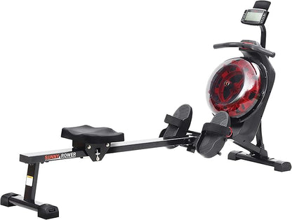 Sunny Health & Fitness Elite Water Rowing Machine with High Dynamic Resistance Vertical Tank