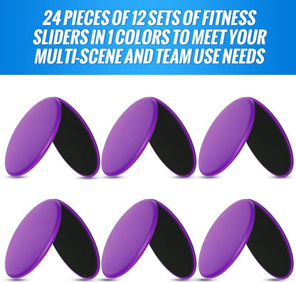 Wettarn 24 Pcs Core Sliders for Working Out Abdominal Exercise Gliding Discs Dual Sided Workout